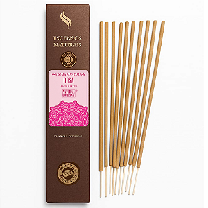 Incenso Natural Mandala Rosa Natural Company - 12 Varetas/12 hs Exalando