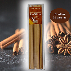 Incenso Natural Canela Refil - 20 Varetas