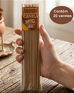 Incenso Natural Canela Natural Company - Refil 20 Varetas/20 hs Exalando