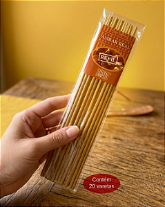 Incenso Natural Âmbar Real Natural Company - Refil 20 Varetas/20 hs Exalando