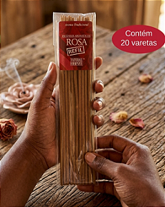 Incenso Natural Rosa Natural Company - Refil 20 Varetas/20 hs Exalando
