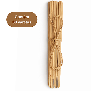 Incenso Natural Artesanal Feixe 60 Varetas/60 hs exalando - As literaturas dos aromas estão descritas na apresentação das embalagens originais com 12 varetas. Escolha seus aromas e marque em selecione
