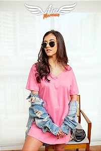 Camiseta Conforto Feminina - Rosa Candy