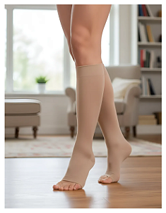 Meia Juzo Expert, 3/4 Panturrilha - 30-40 mmHg Cor: Bege