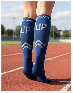 Meia Sigvaris UP25, 20-30 mmHg, cor: Azul