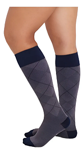 Meia Jobst Style, 20-30 mmHg, 3/4 Panturrilha - Cinza