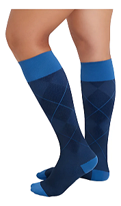 Meia Jobst Style, 20-30 mmHg, 3/4 Panturrilha - Azul