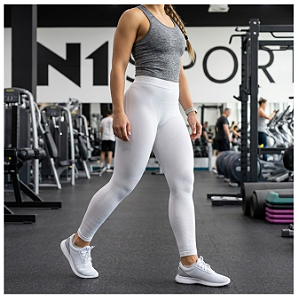Legging de Compressão N1 Sport, Spry, Cor: Branco