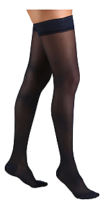 Meia Sigvaris Audace 15-20 mmHg, 7/8 Meia Coxa - Preto