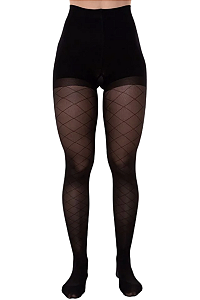 Meia Calça Jobst 15-20 mmHg Ultra Sheer Cor: Preto Listrado