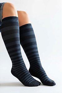 Meia Sigvaris Hobby 15-20 mmHg, 3/4 Panturrilha - Azul Marinho