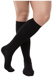 Meia Venosan para Viagem, 3/4 Panturrilha - Preto