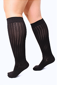 Meia Venosan para Viagem, 3/4 Panturrilha - Preto