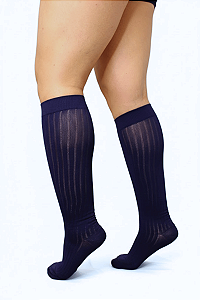 Meia Venosan para Viagem, 3/4 Panturrilha - Azul