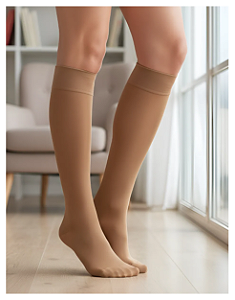 Meia Jobst UltraSheer, 20-30 mmHg, 3/4 Panturrilha, Cor: Bronze