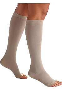 Meia Sigvaris Algodão Super 20-30 mmHg, 3/4 Cor: Bege