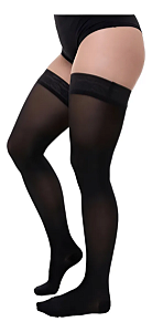 Meia Jobst UltraSheer 20-30 mmHg, 7/8 Meia Coxa - Preto