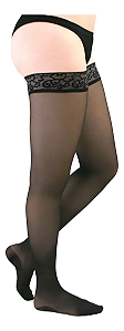Meia Medi Sheer Soft, 20-30 mmHg , 7/8 Meia Coxa - Preto