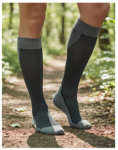 Meia Jobst Sport 20-30 mmHg, Cor: Cinza Escuro