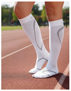 Meia Sigvaris Performance, 20-30 mmHg, cor: Branco