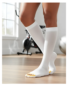 Meia Antitrombo Venosan 18mmHg, 3/4 Panturrilha Cor: Branco