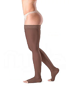 Meia Sigvaris Ever Sheer Nude 20-30 mmHg, 7/8 Chocolate