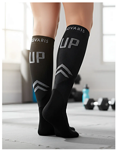 Meia Sigvaris UP25, 20-30 mmHg, cor: Preto