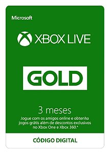Xbox Live Gold - 03 meses