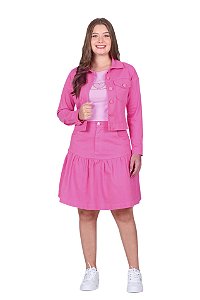 Jaqueta Jeans fernanda Hapuk Rosa