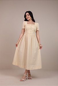 Vestido Diana Leveza e sofisticação em cambraia de algodão