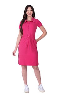Vestido confeccionado em cotton moletinho franciele Pink Hapuk