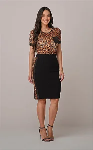 Conjunto Curto Animal Print Priscila - Tata Martello