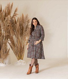 Vestido Pompeia Planejado Xadrez - Valentina Sirrah