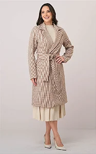 Sobretudo em Tweed com Faixa Mariza - Tata Martello