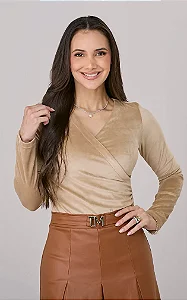 Blusa Manga Longa com Transpassado Maiara - Tata Martello