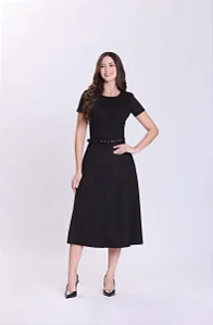 Vestido em Malha Suede Roseli Preto - Hapuk
