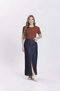 Saia Jeans Escura Fabiana - Hapuk