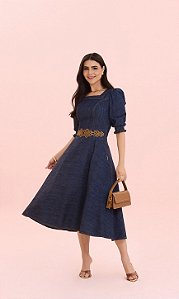 Vestido Josi Jeans Bordado Aline - Cerkunvis
