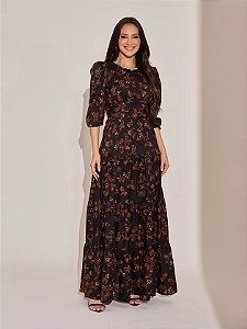 Vestido Longo com Saia Três Marias Lara - Tata Martello