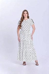 Vestido Melissa Confeccionado em Malha de Algodão Sustentável Branco - Hapuk