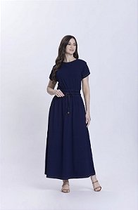 Vestido Malu Confeccionado em Malha Denim Azul Escuro - Hapuk