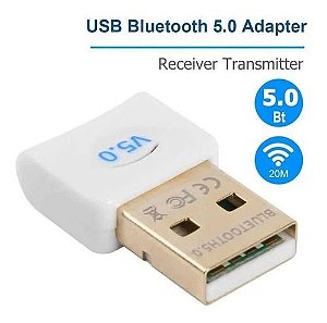 ADAPTADOR BLUETOOTH USB 5.0 BRANCO