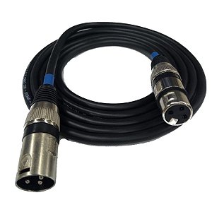 CABO MICROFONE XLR  1M CANON BALANCEADO MACHO X FE