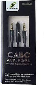 CABO P2 X P3 C/ MICROFONE EMBUTIDO - X-CELL