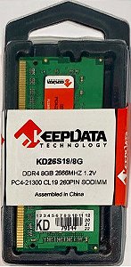 MEMORIA NOTE DDR4 8GB 2666MHZ - KEEPDATA