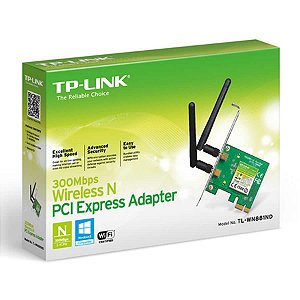 PLACA PCI-E WIRELESS 300MB EXP TP LINK TL-WN881ND