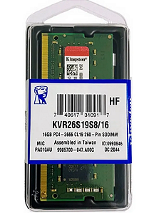 MEMORIA NOTE DDR4 16GB 2666MHZ KINGSTON