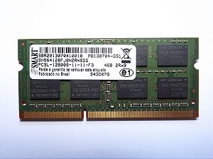 SN - MEMORIA NOTE DDR3 4GB PC3L 1600 SMART