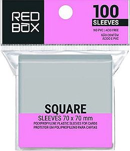 Sleeves RedBox 70 X 70 MM – (QUADRADO) - 100 Unidades