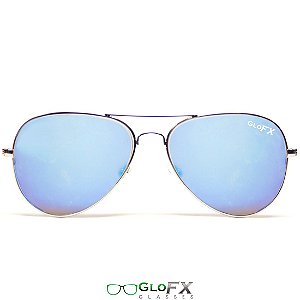 Óculos de difração Aviador espelhado Azul